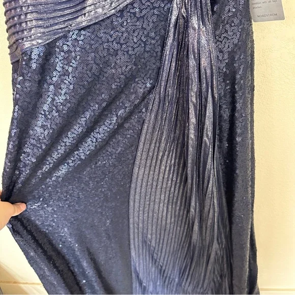 Tadashi Navy Midnight Gown Maxi Dress Size Medium - Picture 5 of 10